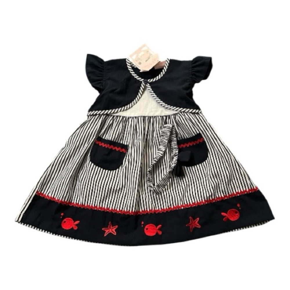 Rock-a-Bye Baby Girls Sailor Dress Headband 18-24M Striped NWT Nautical